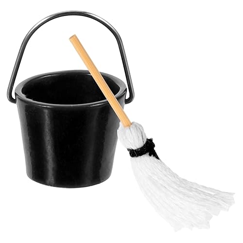 Sosoport 1Satz Mini Eimer für Puppenhäuser Teiliges mit Wasserbehälter und Mop für Rollenspiele und Landschaftsdekoration für Erwachsene Sosoport 1Satz Mini Eimer für Puppenhäuser Teiliges mit Wasserbehälter und Mop für Rollenspiele und Landschaftsdekoration für Erwachsene von Sosoport