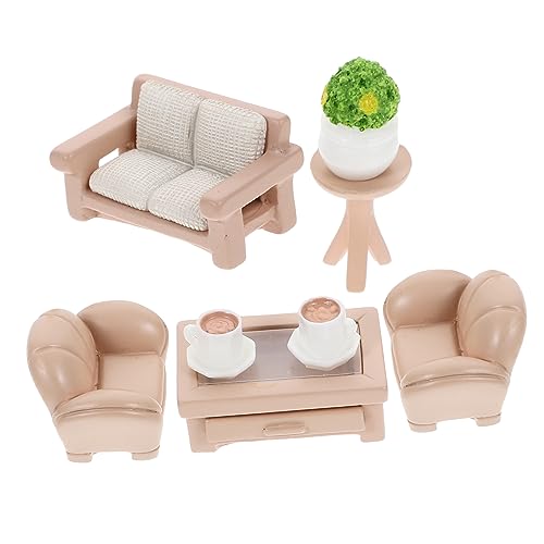 Sosoport 1Satz Miniaturmöbel Für Puppenhaus Mini Sofa Teetisch Mini Kaffeetassen Puppenzubehör Für Kreative Spielwelten Sosoport 1Satz Miniaturmöbel Für Puppenhaus Mini Sofa Teetisch Mini Kaffeetassen Puppenzubehör Für Kreative Spielwelten von Sosoport