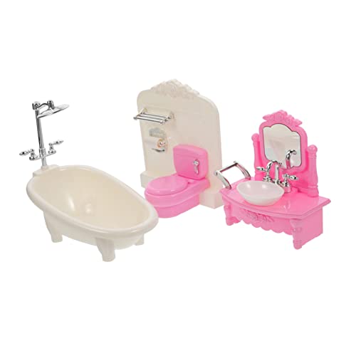 Sosoport 1Satz Miniaturmöbel für Puppenhaus Teiliges Badezimmer Zubehör mit Toilette Waschbecken und Badewanne Lebensnahe Dekoration für Kinderzimmer und Spielzeughäuser Hochwertige Sosoport 1Satz Miniaturmöbel für Puppenhaus Teiliges Badezimmer Zubehör mit Toilette Waschbecken und Badewanne Lebensnahe Dekoration für Kinderzimmer und Spielzeughäuser Hochwertige von Sosoport