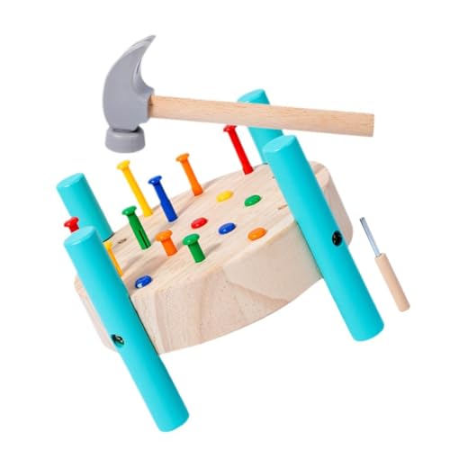 Sosoport 1Satz Montessori Hammerspielzeug für Nageltisch aus Pädagogisches für Motorische Fähigkeiten Fördert Fantasie und Ab Jahren von Sosoport