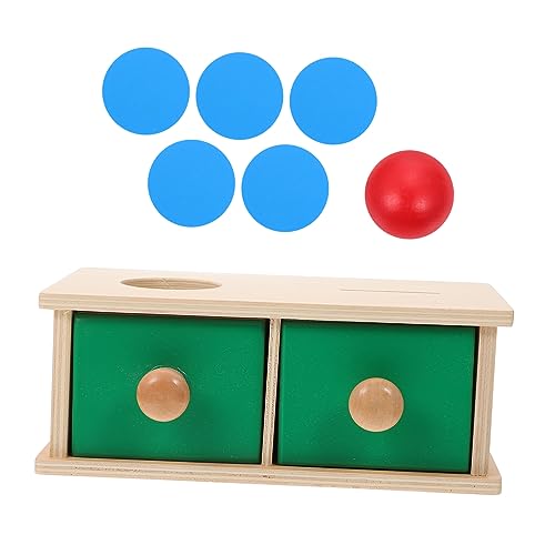 Sosoport 1Satz Montessori Holzspielzeug für Frühe Lernförderung Interaktive Kognitive Spielhilfe für Schiebbarer Ball Zielkasten Fördert Feinmotorik und Geduld von Sosoport
