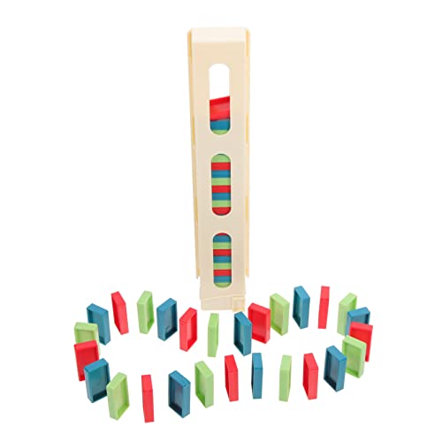 Sosoport 1Satz Plastik Domino Set Dominosteine mit Clip Lernspielzeug für Kreativität und Motorischen Fähigkeiten für Gemeinsame von Sosoport