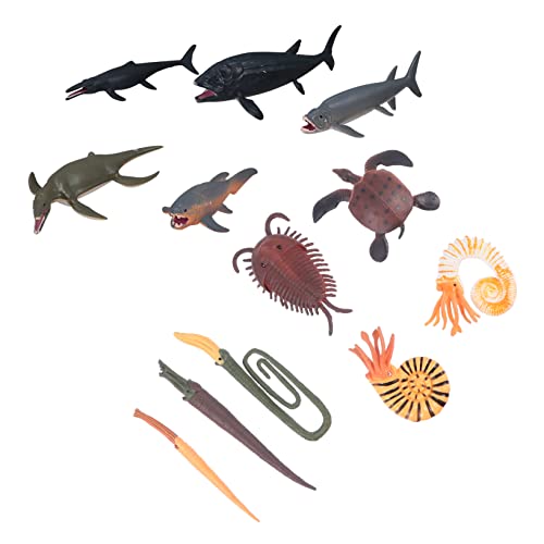 Sosoport 12 Stücke Marine Tiere Modell Satz für Kinder Simuliertes Meerestier Spielzeug Kognitives Spielzeug Pädagogisches Modell Wasserlebewesenfigur Geschenkidee für Kleine von Sosoport