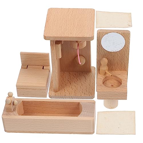 Sosoport 1Satz Puppenhausmöbel aus Holz Realistische Dekorative Möbel für Kreative Spielwelten für Badezimmer und Teilig Verarbeitung Sosoport 1Satz Puppenhausmöbel aus Holz Realistische Dekorative Möbel für Kreative Spielwelten für Badezimmer und Teilig Verarbeitung von Sosoport