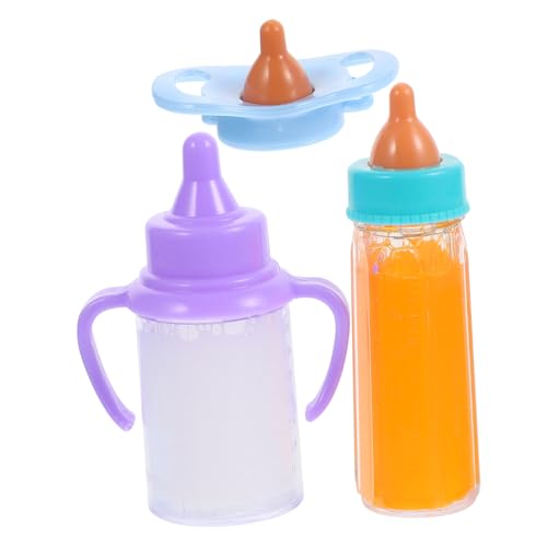 Sosoport 1Satz Puppenmilchflasche mit Puppenzubehör für Rollenspiele Simuliertes Futterflaschendesign für Fördert Kreativität und Hand Auge Koordination Langlebiges von Sosoport