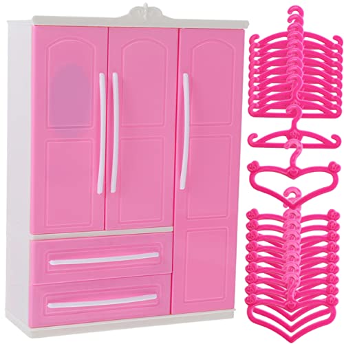 Sosoport 1Satz Puppenschrank Seitiger Aufbewahrungsschrank für Puppen mit Kleiderbügel für Kreative Kinderzimmer Dekoration und Puppenhausbedarf Sosoport 1Satz Puppenschrank Seitiger Aufbewahrungsschrank für Puppen mit Kleiderbügel für Kreative Kinderzimmer Dekoration und Puppenhausbedarf von Sosoport