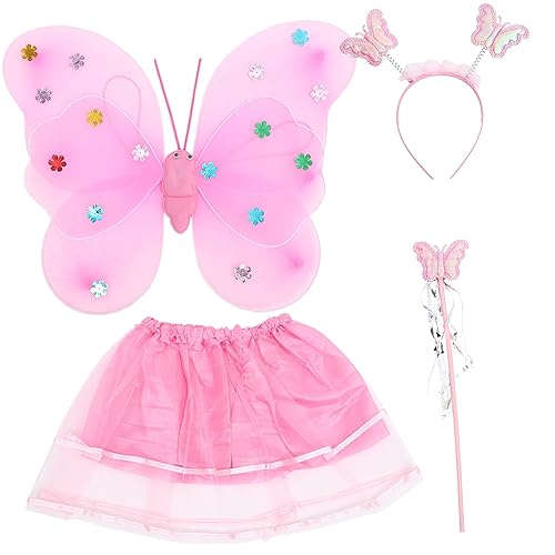 Sosoport 1Satz Teiliges Schmetterlingskostüm Für Enthält Schmetterlingsflügel Feenstab Stirnband Und Rock Verkleidung Für Karneval Und Kinderfeste Für Jahre Alt von Sosoport