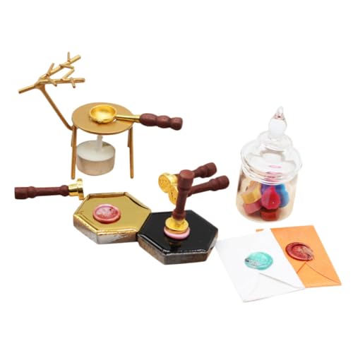 Sosoport 1Satz Wachssiegel Wärmer DIY Mini Siegel Modell Für Puppenhaus Detailgetreue Wachssiegel Dekoration Für Kreative Bastelprojekte Zubehör Für Displays von Sosoport
