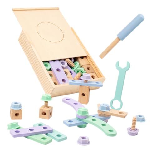 Sosoport 1Satz Werkzeugkasten Holzwerkzeuge Kreatives Bauspielzeug DIY Lernspielzeug für Kleinkinder Kreativität und Bindung Sosoport 1Satz Werkzeugkasten Holzwerkzeuge Kreatives Bauspielzeug DIY Lernspielzeug für Kleinkinder Kreativität und Bindung von Sosoport
