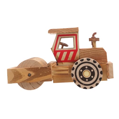 Sosoport 1Stück Holz Straßenroller Für Mini Pullback Truck Modell Lustiges Engineering Truck Fördert Koordination Und Flexibilität Für Jungen Und Jahren von Sosoport
