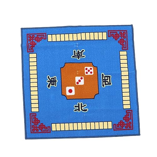 Sosoport 1Stück Mahjong Tischdecke Quadratische Form rutschfeste Geräuschreduzierungsmatte Für Brettspiele Und Mahjong Verwendung Hochwertige Matte Blau von Sosoport