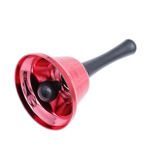 Sosoport 1Stück Metall Handglocke Robuste Handbell Für Erwachsene Musikinstrument Rot Für Spiele Unterricht Und Veranstaltungen von Sosoport