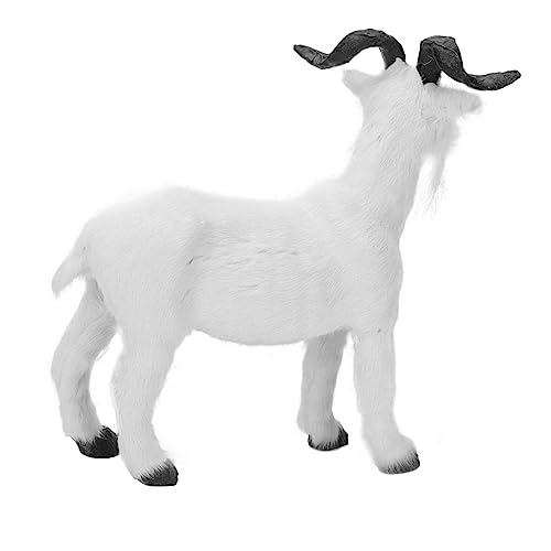 Sosoport 1Stück Simulation Ziege Figur Realistisches Tierspielzeug für Wissenschaftliches Lernspielzeug Pädagogisches Modell Tiererkennung für Kinderzimmer von Sosoport