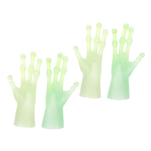 Sosoport 2 Paar Alien Fingerhandschuhe Süßes Und Lustiges Handpuppenkostüm Für Halloween Weich Und Dehnbar Ideal Für Streiche Cosplay Und Partys Passt Zu Allen Fingergrößen, Grüne Alien von Sosoport