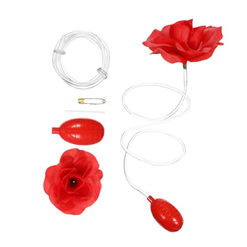 Sosoport 2 Pcs Lustige Streichspielzeug Trick Für Kinder Und Erwachsene Für Aprilscherz Und Halloween Streiche Realistische Künstliche Rosenblumen -Blumen -wasserroten von Sosoport