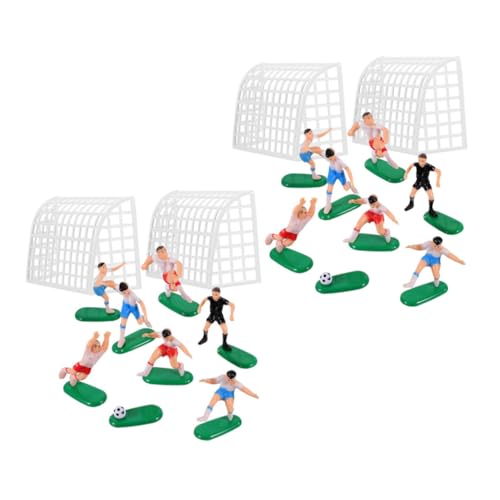 Sosoport 2 Sätze Fußball Tortendekoration Teiliges mit Miniatur Fußballfiguren und für Geburtstagskuchen Deko für Sportfeste und DIY Kuchenverzierungen von Sosoport