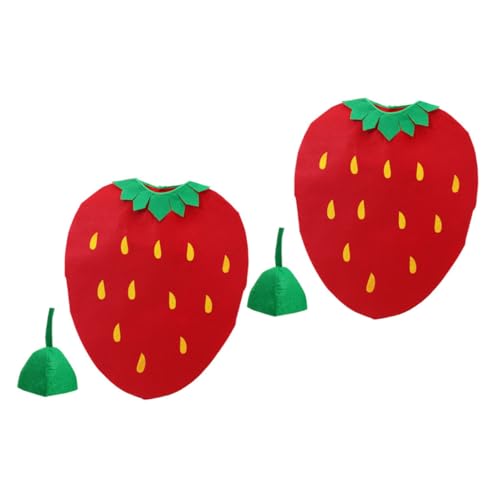 Sosoport 2 Sätze Kinderkostüme Cosplay Outfits Süße für Aufführungen Umweltfreundliche Kleidung mit Hut für Halloween Karneval und Schulveranstaltungen von Sosoport