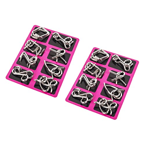 Sosoport 2 Sätze Neun Serien Ineinandergreifendes Puzzle Für Ring Entwirrungspuzzle Puzzles Aus Metalldraht Iq-rätsel Aus Metalldraht Rostfreier Stahl Rot Sosoport 2 Sätze Neun Serien Ineinandergreifendes Puzzle Für Ring Entwirrungspuzzle Puzzles Aus Metalldraht Iq-rätsel Aus Metalldraht Rostfreier Stahl Rot von Sosoport