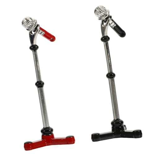 Sosoport 2 Sets Mini Mikrofon Mini Mikrofon Mini Zubehör Miniatur Kleine Kleines Zubehör Dekorationsfigur Mit Mikrofon Glitzernde Künstliche Mikrofone von Sosoport