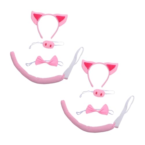 Sosoport 2 Sets Süßes Schweinekostüm Schweineohren Nase Und Fliege – Tier Cosplay Zubehör Für Und Jugendliche – Für Halloween Partys Und Festivals Sosoport 2 Sets Süßes Schweinekostüm Schweineohren Nase Und Fliege – Tier Cosplay Zubehör Für Und Jugendliche – Für Halloween Partys Und Festivals von Sosoport