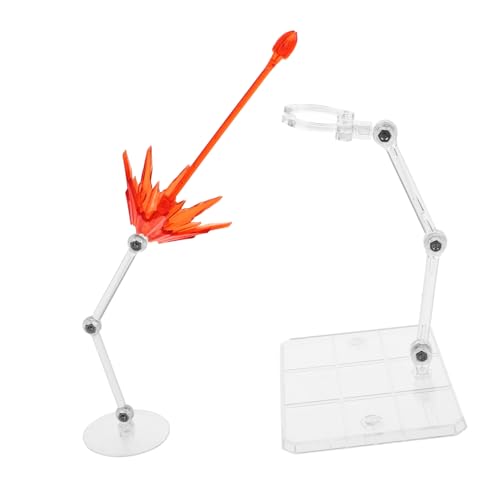 Sosoport 2 Stück Actionfiguren mit Spezialeffekten Robuste Display Basis für Modelle und Figuren zur Präsentation Schutz Ihrer Sammlerstücke Energiegeladenes Design von Sosoport