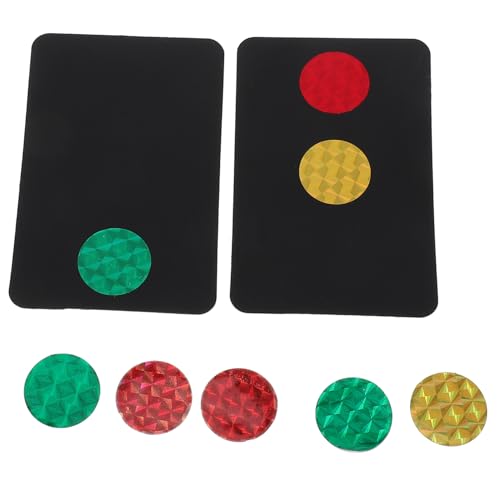 Sosoport 2 Stück Ampelwechselkarte Kinderkartenspiele Streich-Party-zubehör Spielkarten Streichsets Für Aktives Kleinkindspiel Halloween Party Dekoration Ampel PVC von Sosoport