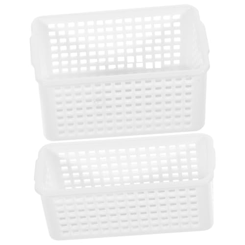 Sosoport 2 Stück Aufbewahrungskorb klein Körbe für Mädchen Miniaturen Spielzeugkorb Weiden ablagekörbe kühlkorb einkaufskorb dekoringe Miniaturkorb zum Basteln Entzückender Korb PVC Weiß von Sosoport
