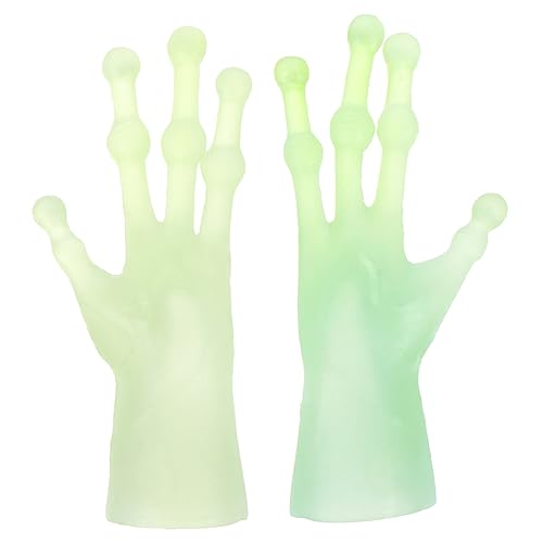 Sosoport 2 Stück Ausländer Handschuhe Lustige Alien-fingerabdeckung Alien-kostüm-fingerschutz Trickfingerabdeckung Alien-Finger-handschuh-Abdeckung Green PVC von Sosoport