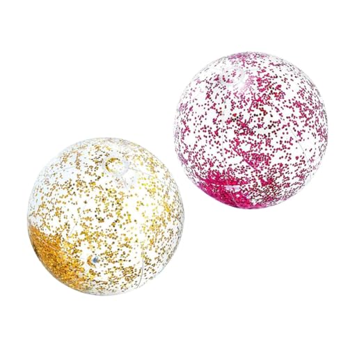Sosoport 2 Stück Blitzballspielzeug Strandball-Masse Sommer aufblasbare Wasserbälle Strandbälle für Beachball-Party Strandball-Partybevorzugung PVC Zufällige Farbe von Sosoport