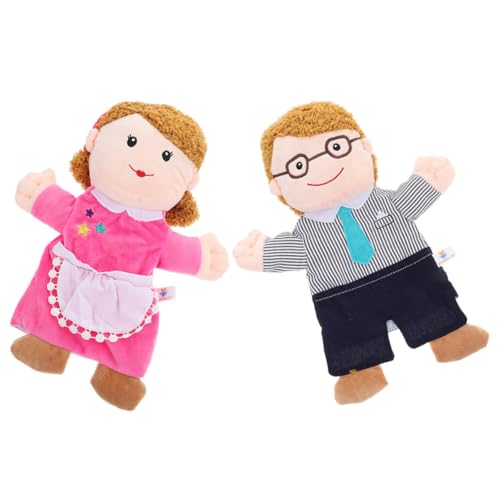 Sosoport 2 Stück Familienpuppen Kindergeschenke Für Kleinkinder Kindergeschenke Für Babys Puppen Für Kleinkinder 1–3 Puppen Für Babys Handpuppen Kinderpuppen Plüschpuppen Pp von Sosoport