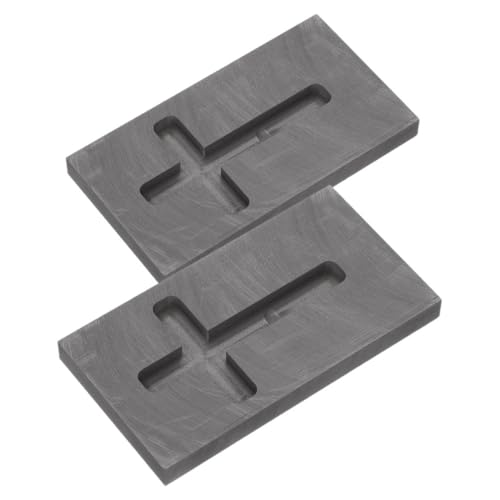 Sosoport 2 Stück Gießformen zum Schmelzen Gießform Schmelzen Gießformen aus Metall für Schmuck Schmelzformen schmelzendes Gießwerkzeug Gussformen schmelzende Metallform Graphit Black von Sosoport