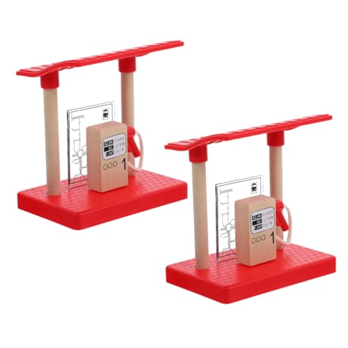 Sosoport Spielset Aus Holz Eisenbahnschienenzubehör 2 Stück Tankstellenbarriere Für Jungen Und Mädchen Fantasievolle von Sosoport