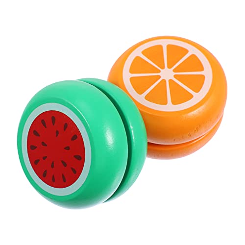 Sosoport 2 Stück Holz Pack Cartoon Design Wassermelone für Kreative Spielstunden Fördert Fingerfertigkeit und Koordination Sicher und Langlebig von Sosoport