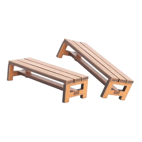 Sosoport 2 Stück Holzbank Teiliges für Puppenhausmöbel Dekorative Miniatursitzgelegenheit für Wohnräume Garten oder Kreative DIY Projekte Braune Holzbank für Deko Sosoport 2 Stück Holzbank Teiliges für Puppenhausmöbel Dekorative Miniatursitzgelegenheit für Wohnräume Garten oder Kreative DIY Projekte Braune Holzbank für Deko von Sosoport