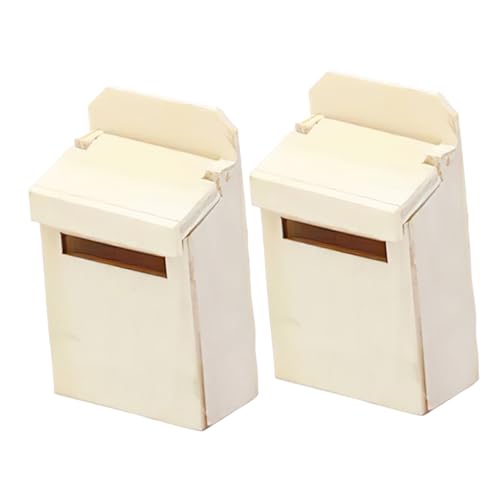 Sosoport 2 Stück Holzbriefkasten für Puppenhaus Dekoration Funktionale Möbelzubehör für Leicht und Tragbar für Schreibtische und Regale Sicher und Langlebig Sosoport 2 Stück Holzbriefkasten für Puppenhaus Dekoration Funktionale Möbelzubehör für Leicht und Tragbar für Schreibtische und Regale Sicher und Langlebig von Sosoport