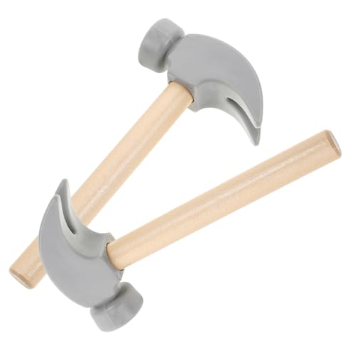 Sosoport 2 Stück Holzhammer für Kleinkinder Klopfwerkzeuge für Rollenspiele Pädagogisches Holzspielzeug für Reinigende Spielzeuge Fördert Motorische Fähigkeiten Kreativität von Sosoport