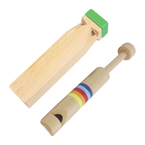 Sosoport 2 Stück Holzpfeifen Leichte Holzflöten für Pädagogisches Blasinstrument für Spaß zum Kindergeburtstag von Sosoport