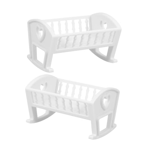 Sosoport 2 Stück Krippenmodell Kinderbett Bett Babybett für Puppen Miniatur Wiege Puppenhausbettwäsche Puppenstubenwiege Minipuppenwiege Puppenhaus-Einzelbett Abs Weiß Sosoport 2 Stück Krippenmodell Kinderbett Bett Babybett für Puppen Miniatur Wiege Puppenhausbettwäsche Puppenstubenwiege Minipuppenwiege Puppenhaus-Einzelbett Abs Weiß von Sosoport