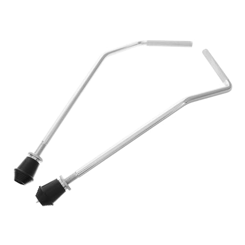 Sosoport 2 Stück Metall Schlagzeug Beine Halterung für Percussion Zubehör Stabiler Bodenständer für Bass Drum Elegantes Silber mit Verarbeitung von Sosoport