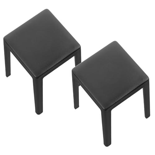 Sosoport 2 Stück Mini Hocker Stuhl Puppenhaus Mädchen Puppen Miniatur Thekenhocker Stühle Puppenhaus Mini Hocker Modellmöbel Modell Mini Hausmöbel Puppenhausmöbel Kunststoff von Sosoport