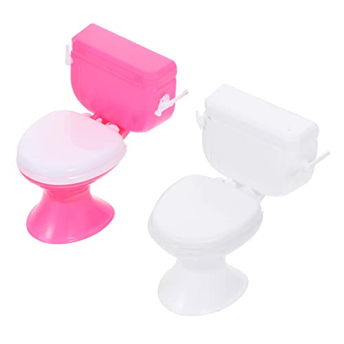 Sosoport 2 Stück Mini Puppen Toilettenspielzeug Kindergeschenk Interaktives Interessantes Kinderspielzeug Toilettenhocker Spielzeugsimulation Mini Toilettenhocker Simulierter von Sosoport