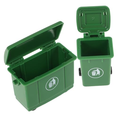 Sosoport 2 Stück Puppenhaus-Modell Puppenhaus-Mülleimer kleine Tonne Miniaturen Herstellung Mülltonnen-Modell Puppenhausverzierung Spiel zum Sortieren von Müll Plastik Green Sosoport 2 Stück Puppenhaus-Modell Puppenhaus-Mülleimer kleine Tonne Miniaturen Herstellung Mülltonnen-Modell Puppenhausverzierung Spiel zum Sortieren von Müll Plastik Green von Sosoport