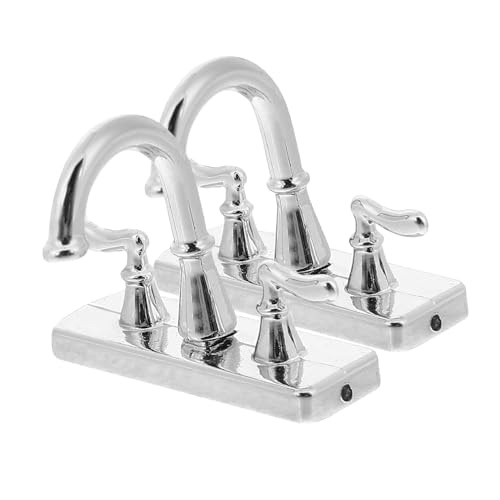 Sosoport 2 Stück Puppenhaus-Wasserhahn Miniaturhausdekor Spielküchenzubehör Künstliche Wasserhahn Mini- -küchenzubehör Künstlicher Wasserhahn Fotografie-Requisiten Plastik Silver Sosoport 2 Stück Puppenhaus-Wasserhahn Miniaturhausdekor Spielküchenzubehör Künstliche Wasserhahn Mini- -küchenzubehör Künstlicher Wasserhahn Fotografie-Requisiten Plastik Silver von Sosoport