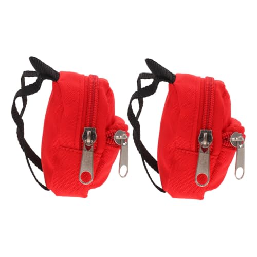 Sosoport 2 Stück Puppenrucksack Minipuppenmode Puppe-Reißverschluss-Rucksack Puppen-Anziehtasche Schulbedarf für Minipuppen Puppe Kostümschmuck Miniatur-Schultasche für Puppen Polyester rot Sosoport 2 Stück Puppenrucksack Minipuppenmode Puppe-Reißverschluss-Rucksack Puppen-Anziehtasche Schulbedarf für Minipuppen Puppe Kostümschmuck Miniatur-Schultasche für Puppen Polyester rot von Sosoport