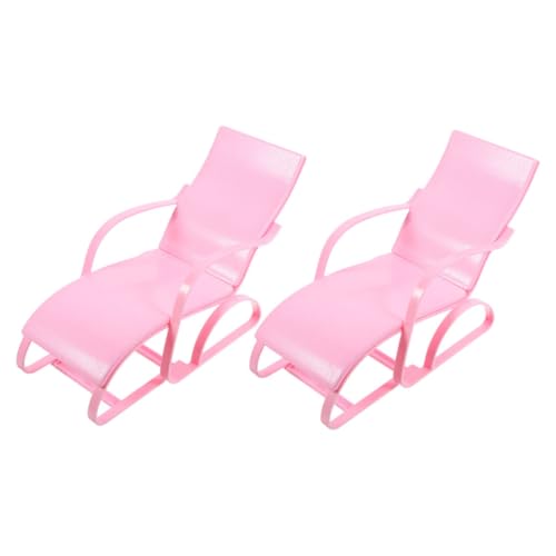 Sosoport 2 Stück Puppenstrandkorb Miniatur Für Stellen Sie Sich Eine Liegestuhldekoration Vor Mini-hausstuhlmodell Strandkorbspielzeug Puppenliegestuhl Puppenstuhl Puppensessel Plastik Rosa von Sosoport