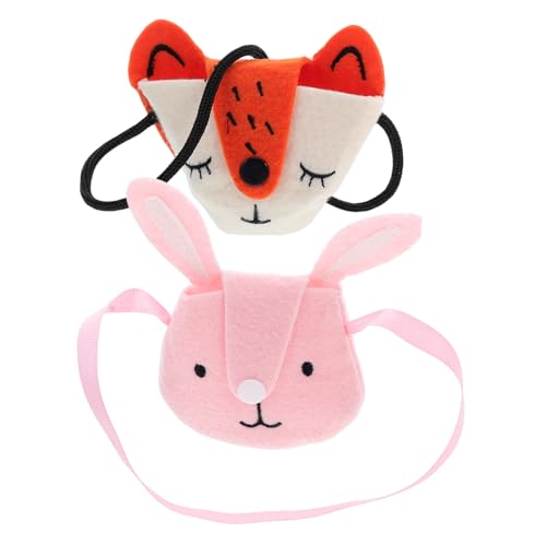Sosoport 2 Stück Puppentasche amerikanisches Puppenzubehör Zubehör für Babypuppen Minitasche für Puppe Plüsch- und Karostoffe von Sosoport