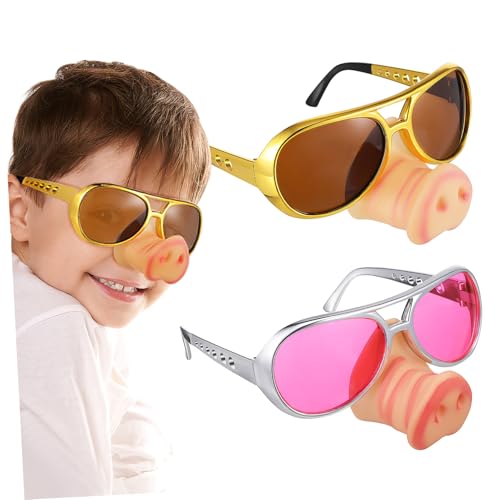 Sosoport 2 Stück Schweinernasenspielzeugbrille Lustige Brille Schweinenase Für Lustige Halloween -cosplay -accessoires Für Halloween-brille Kostümnase Plastik Sosoport 2 Stück Schweinernasenspielzeugbrille Lustige Brille Schweinenase Für Lustige Halloween -cosplay -accessoires Für Halloween-brille Kostümnase Plastik von Sosoport