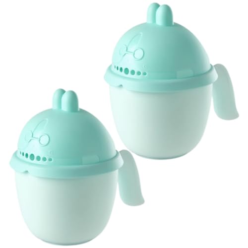 Sosoport 2 Stück Shampoo-Becher Karikatur geboren Badetassen Bad waschen gießkanne Badbecher zum Spülen von Haaren Babyhaarspüler zum Babyspüler Abs Green von Sosoport