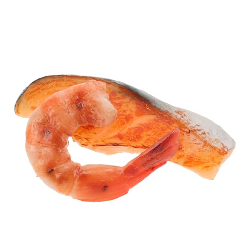 Sosoport 2 Stück Simulierte Grillfischfilets gefälschte Lebensmittel künstliche Nahrung Spielzeugnahrung Food-Fotografie-Requisite Modell mit gekochten Garnelen Lebensmittelmodell PVC Sosoport 2 Stück Simulierte Grillfischfilets gefälschte Lebensmittel künstliche Nahrung Spielzeugnahrung Food-Fotografie-Requisite Modell mit gekochten Garnelen Lebensmittelmodell PVC von Sosoport