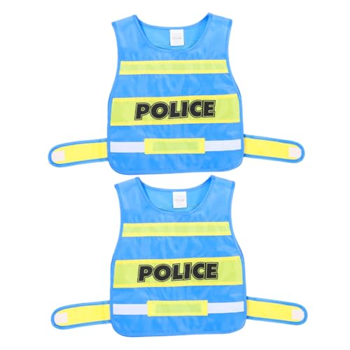 Sosoport 2 Stück Teiliges Polizeikostüm Weste Cosplay Outfit für Rollenspiele für Partys Halloween und Kreative Vielseitige und Komfortable Spielweste für Jungen von Sosoport